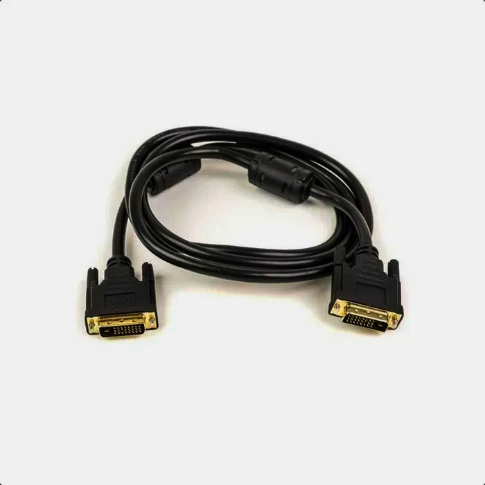 Кабель DVI-D Dual Link Standard 7P (AWG26) 0,7 м для передачі відео 2K/4K штекер-штекер