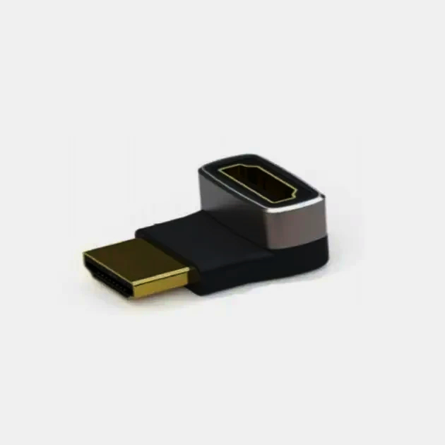 HDMI адаптер I-Taki 2.1 кутовий 1м A-штекер/гніздо, 4K/8K, алюміній, компактний