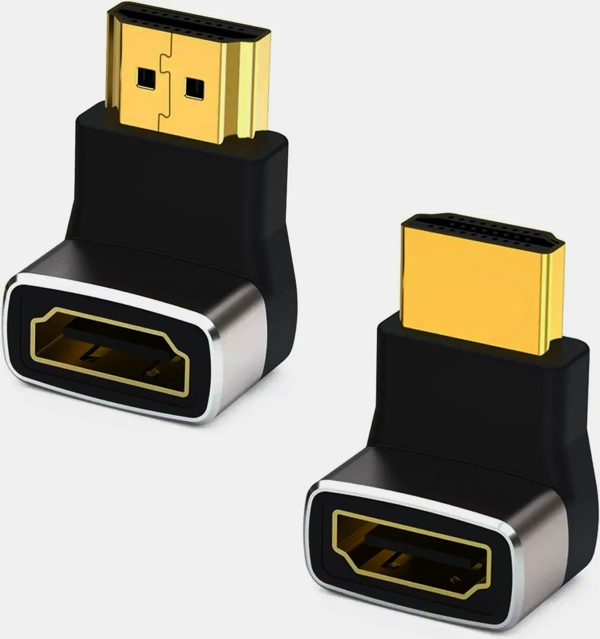 ADA HDMI 2.1 кутовий адаптер (вниз) 4K/8K, I-Taki, Південна Корея, HDMI гніздо-штекер, чорний
