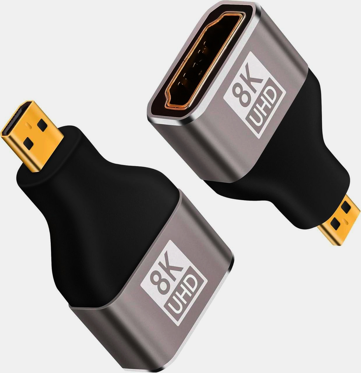 Адаптер HDMI micro HDMI I-Taki ADA-HDMI2.1AF-DM 1м, 4K, 8K, HDR, позолочені контакти