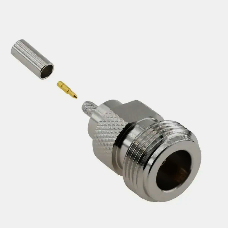 Разъем N (гнездо) RF для кабеля RG316, до 6 ГГц, потери ≤0,05 дБ, топовое качество