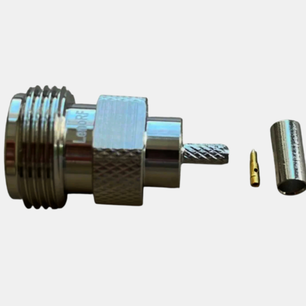 Разъем N (гнездо) RF для кабеля RG316, до 6 ГГц, потери ≤0,05 дБ, топовое качество