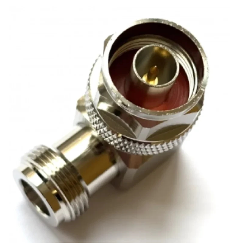 Профессиональный угловой N-адаптер Male/Female L-формата для RF-оборудования, низкие потери сигнала, качество!