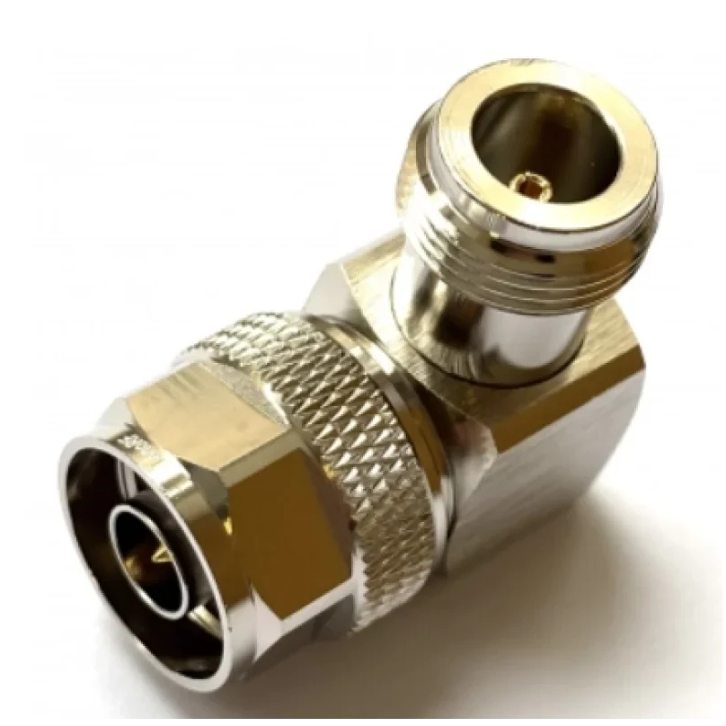 Профессиональный угловой N-адаптер Male/Female L-формата для RF-оборудования, низкие потери сигнала, качество!