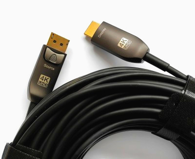 Кабель DisplayPort-HDMI, 30м, 4K@60Hz, 21.6Gbps, 3D ARC, черный - для ПК и мониторов