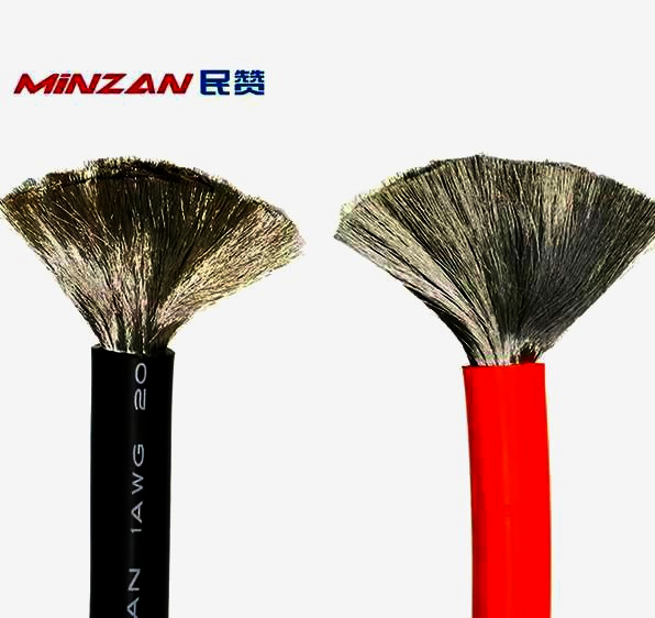 Силовой кабель Минзан 18 AWG, многожильный, силиконовая изоляция, 1 м, 22 A, белый