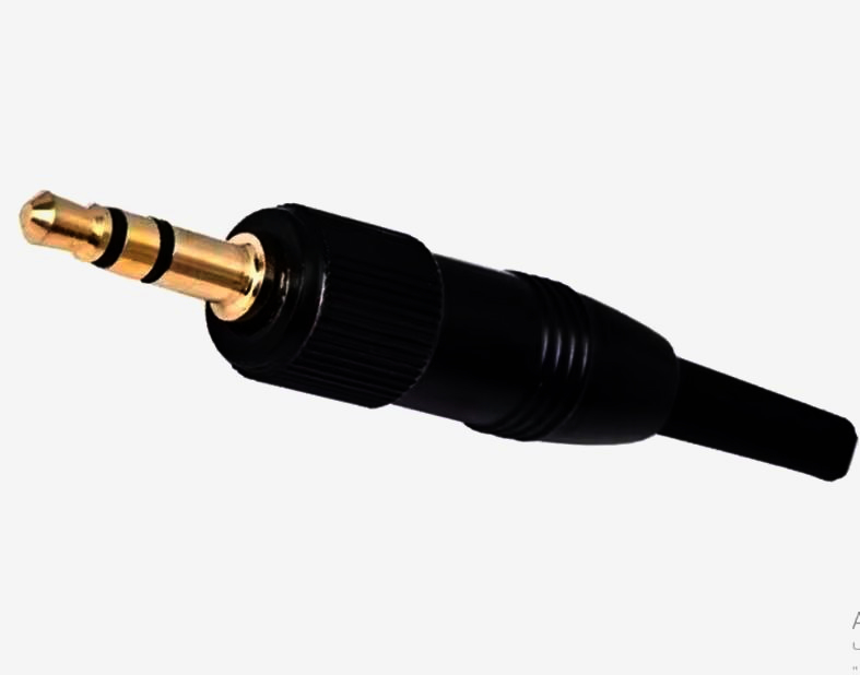 Стерео роз'єм Jack 3.5 мм з фіксуючою гайкою для мікрофонів Sennheiser, 1 м