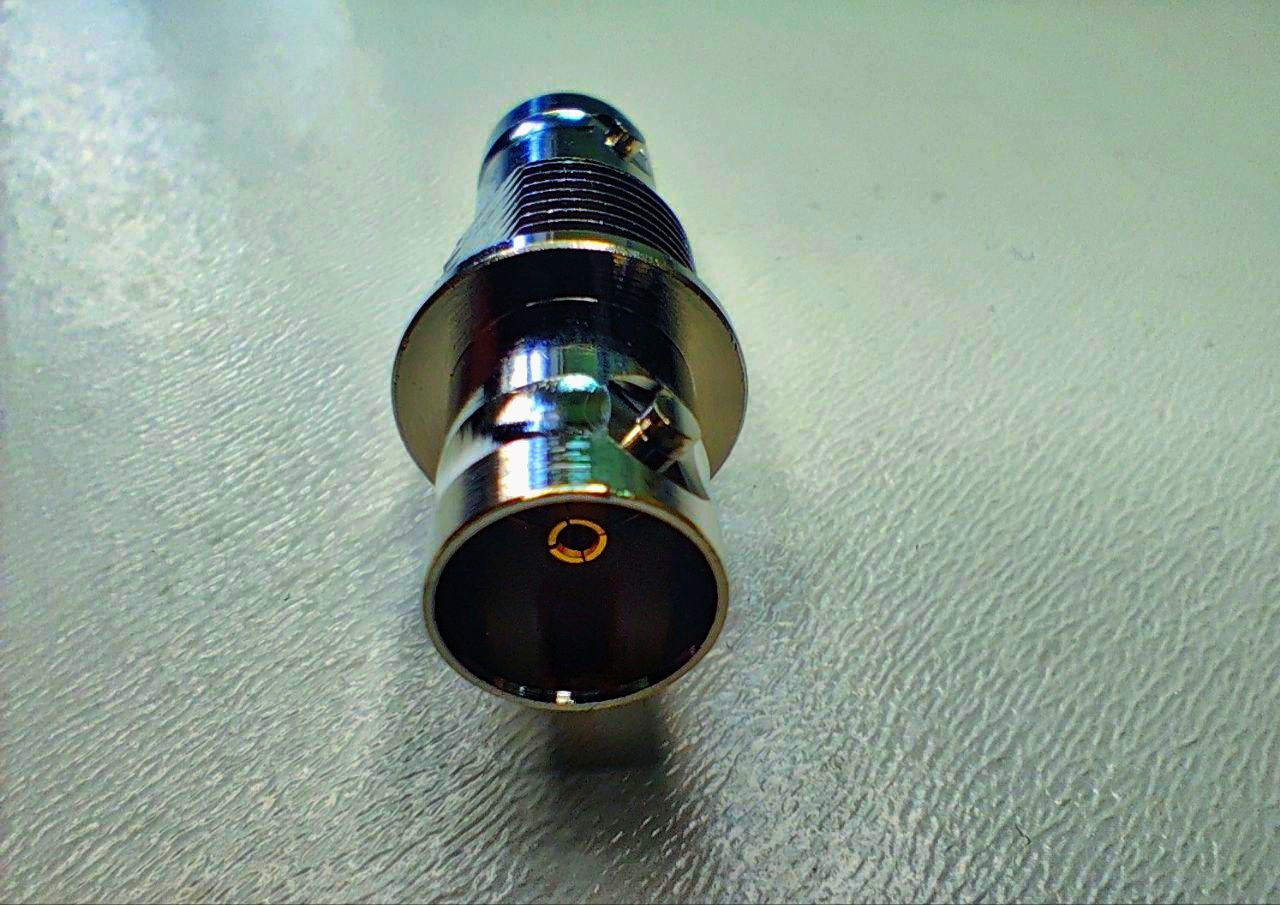 Адаптер BNC 75 Ом, панельний гніздо-гніздо, HDTV, до 3 ГГц, кріплення гайка, Z04