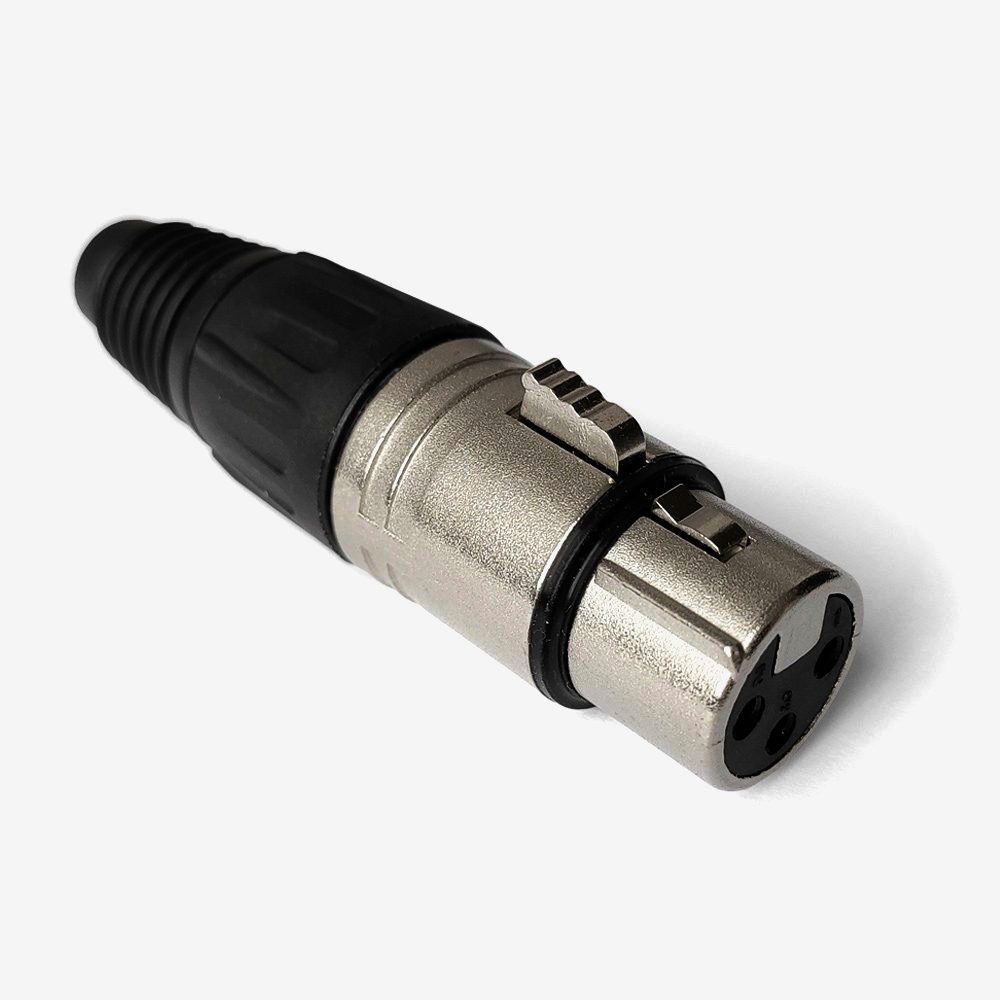 Раз'єм XLR-3 MOCO для мікрофонного кабелю, нікель, 3 контакта, 1м, паяння, студійний звук