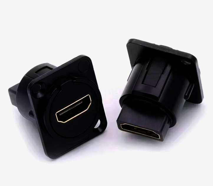 Адаптер HDMI B1009, гніздо-гніздо, D-образна посадка, цинковий сплав, 1 м для передачі сигналу