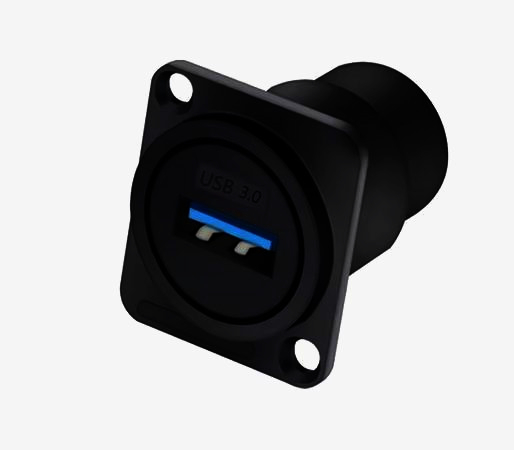 Адаптер I-Taki USB 2.0/3.0 B1007, гніздо-гніздо, D-типу, чорний, цинковий сплав, 1 шт.