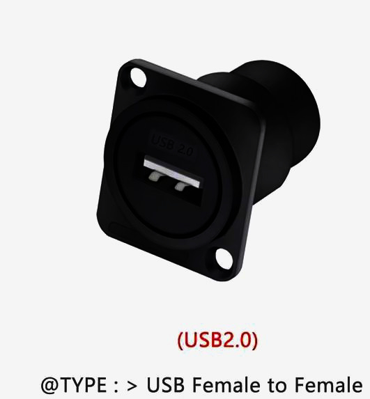 Адаптер I-Taki USB 2.0/3.0 B1007, гніздо-гніздо, D-типу, чорний, цинковий сплав, 1 шт.