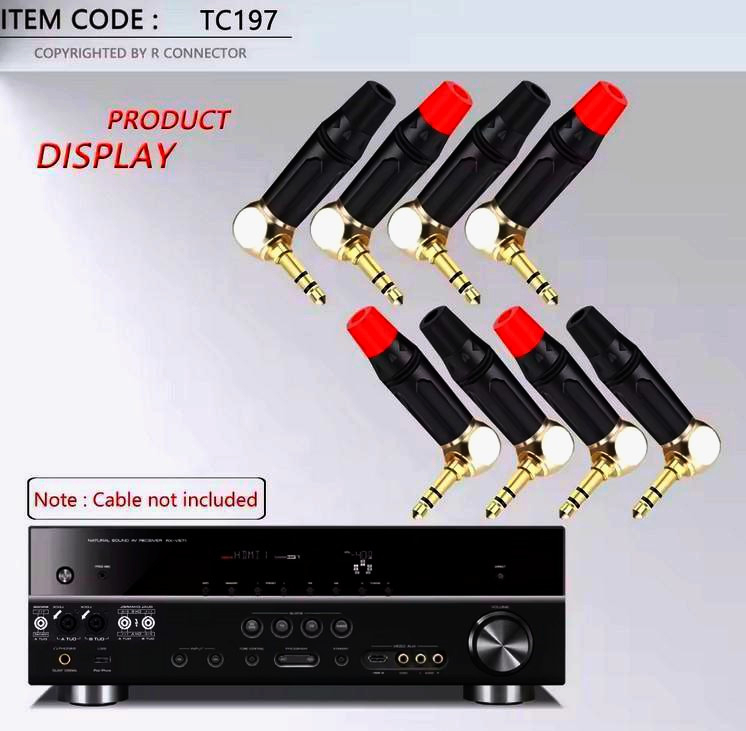 Раз'єм I-Taki mini Jack 3.5 мм кутовий, 3 контакти, позолочений, для аудіо пристроїв