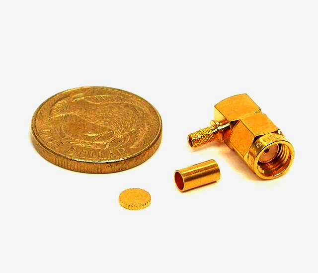 Роз'єм R-SMA кутовий, 50 Ом, обжим, IP68, G30, 1.5/3.8 - надійне з'єднання для ВЧ обладнання