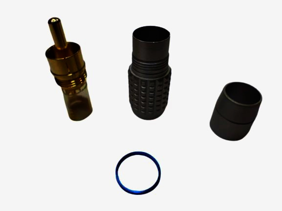 Разъем RCA AVVICON для аудио/видео, до 7 мм, позолоченные контакты, серебристый алюминий