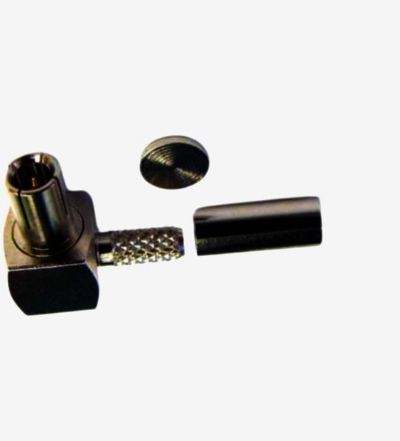 Разъём SSMB угловой, 50 Ом, золото, пайка, для кабелей RG-316/RG-178, длина 1 м