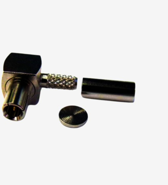 Разъём SSMB угловой, 50 Ом, золото, пайка, для кабелей RG-316/RG-178, длина 1 м