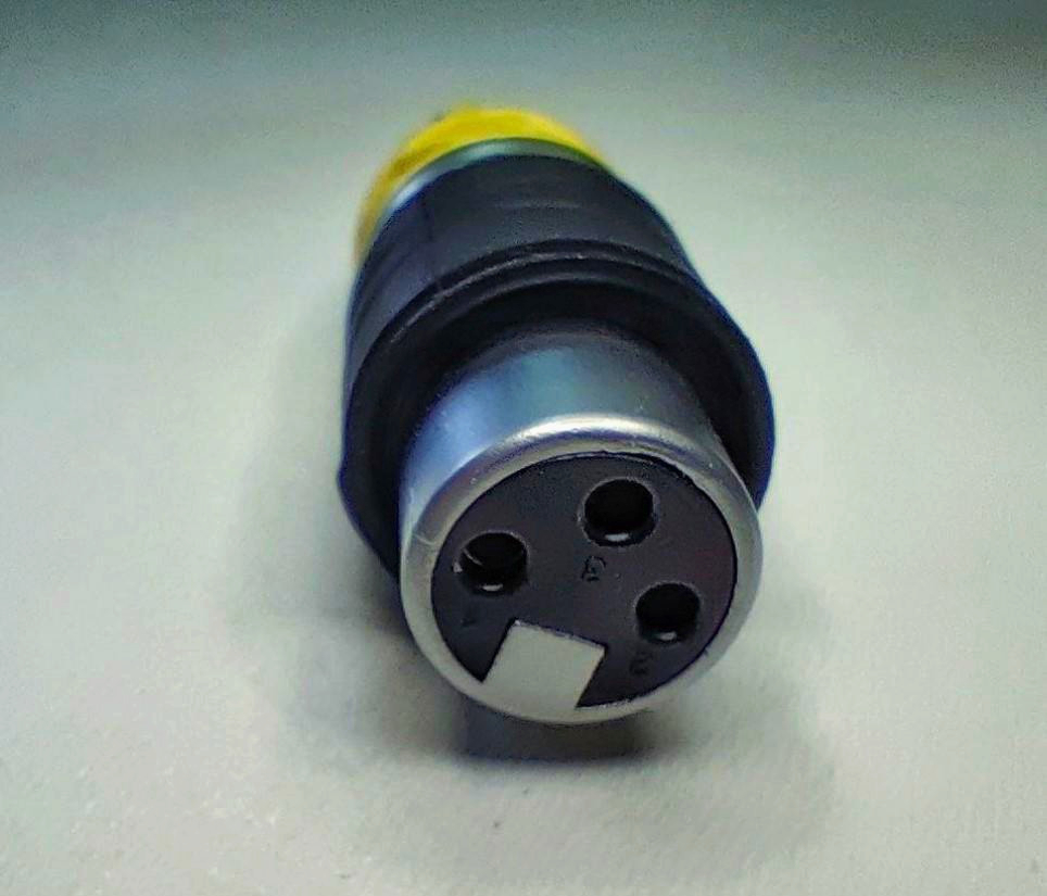 XLR 3pin Female Socket SA261A-SC-PG-WP, герметичный разъем 1м, позолоченные контакты, IP65