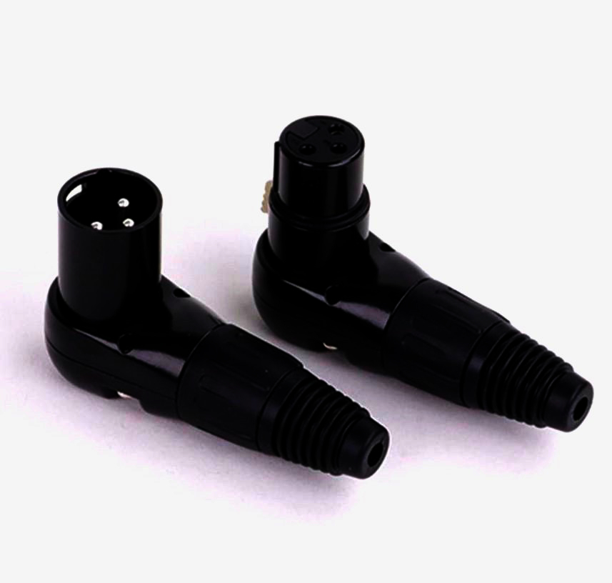 Кутовий XLR штекер I-Taki D1036M, 3 контакта, цинковий сплав, 90 градусів, для аудіообладнання