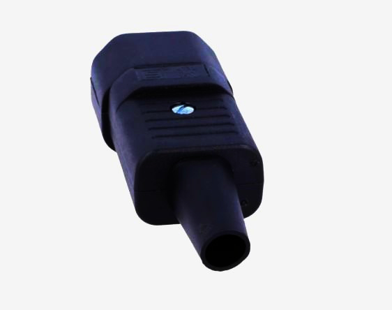 Штекер Schurter C14, 3 контакта, 10А, 250В, IEC 60320 E, для кабеля до 8,5 мм, черный