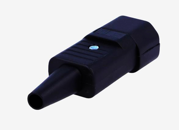 Штекер Schurter C14, 3 контакта, 10А, 250В, IEC 60320 E, для кабеля до 8,5 мм, черный