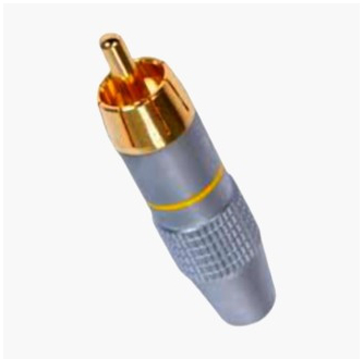 Раз'єм RCA AVVICON 7 мм, кабельний штекер, позолочені контакти, алюмінієвий корпус