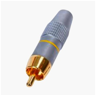 Раз'єм RCA AVVICON 7 мм, кабельний штекер, позолочені контакти, алюмінієвий корпус