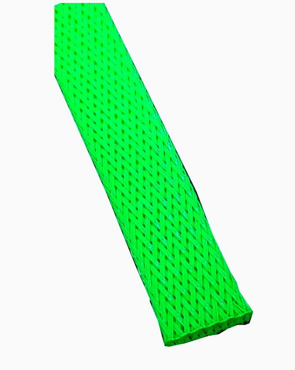 Кабельная сетка ColdCut 6 мм из полиэстера зеленая, 1 м, для защиты проводов от трения