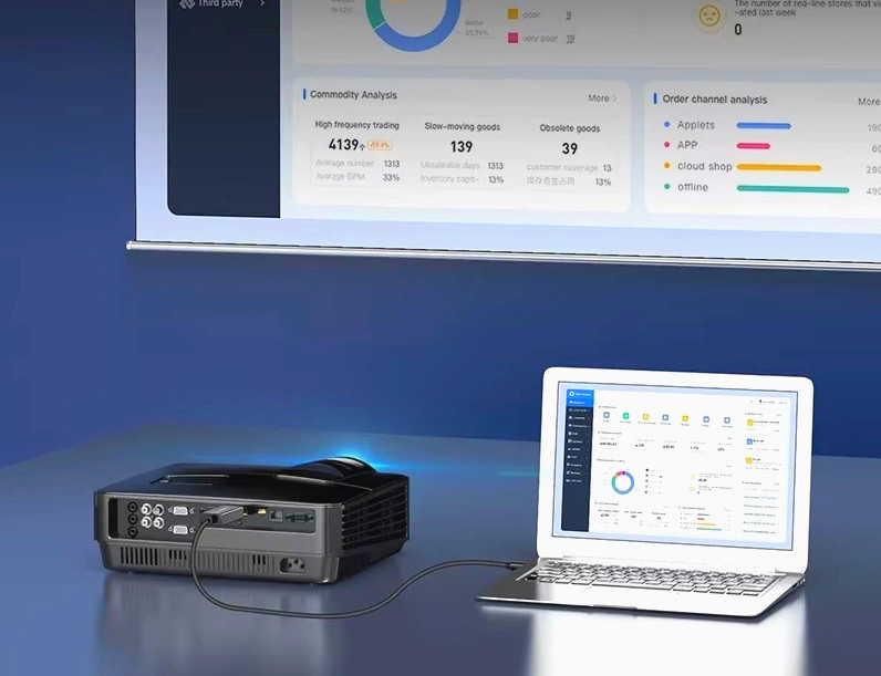 Кабель Monoprice Mini DisplayPort 1.2a > HDMI 4K, 1.8м, 21.6 Гбит/с, позолота для комп'ютерів