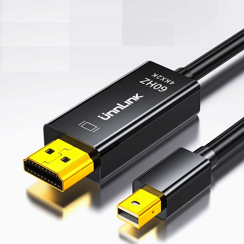 Кабель MONOPRICE Mini DisplayPort-HDMI 4K 1.8м, позолота, для ПК і мультимедіа