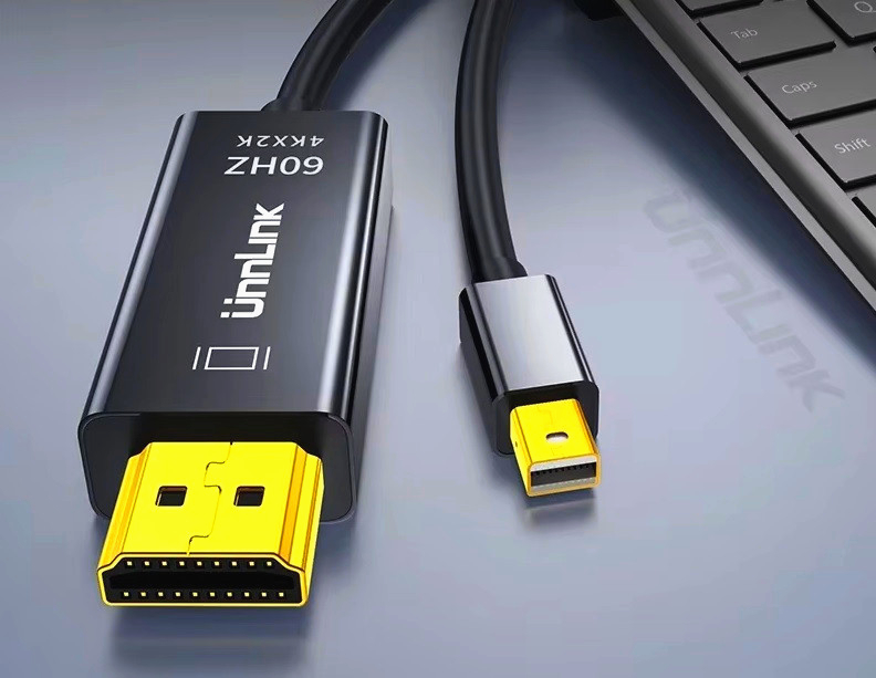 Кабель MONOPRICE Mini DisplayPort-HDMI 4K 1.8м, позолота, для ПК і мультимедіа