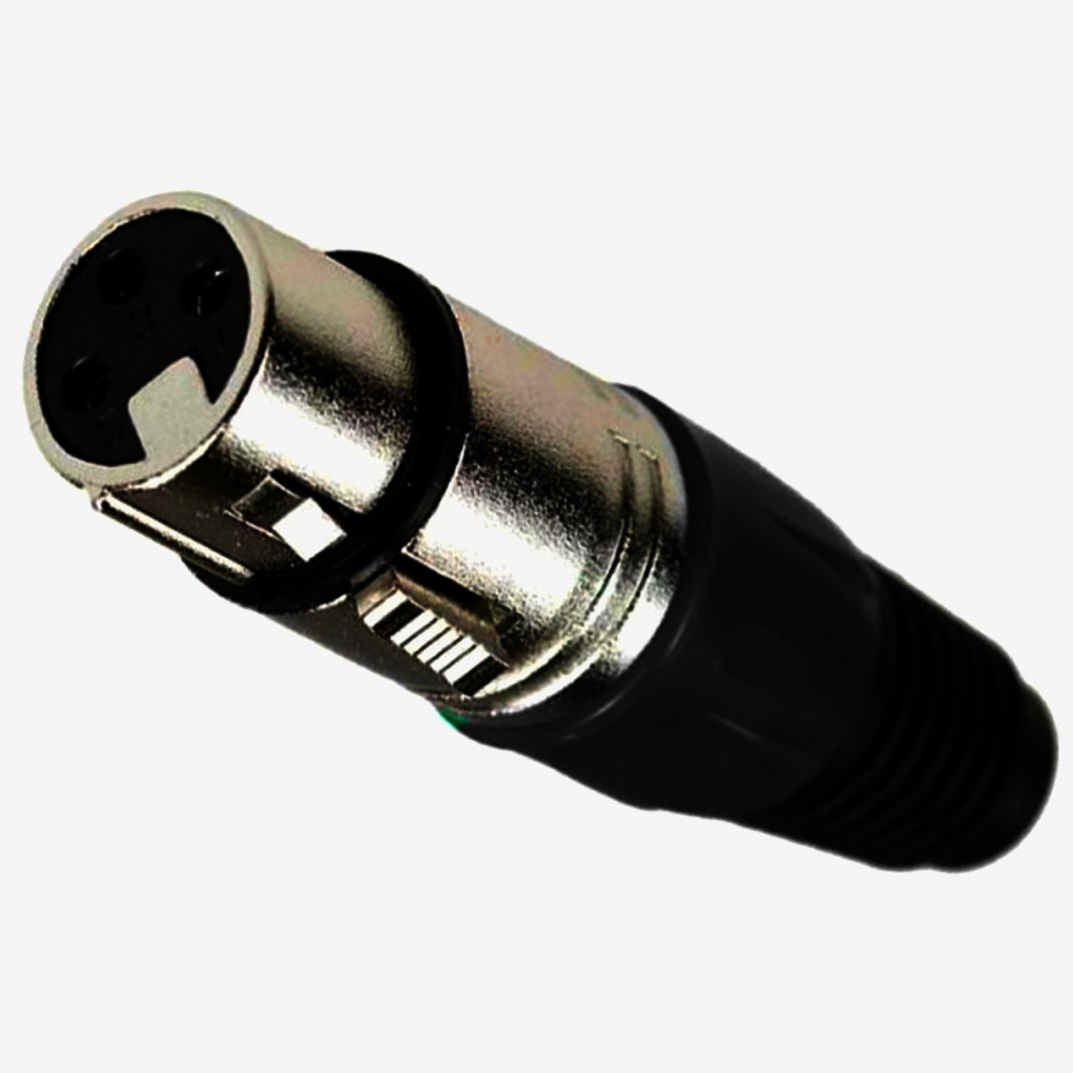 Раз'єм XLR MOCO 5 контактів литий оцинкований, нікелевий, 3.0-6.5 мм для аудіо та відео