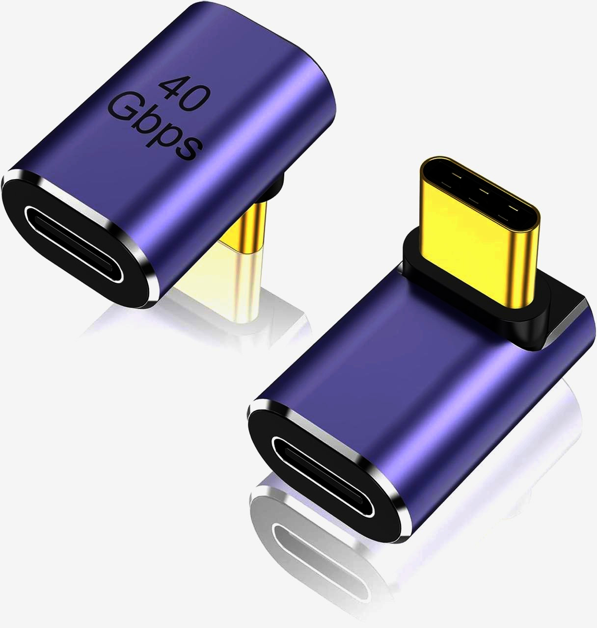 Адаптер USB-C 4.0 ADA-USBC4-DFM 240Вт, 40 Гбит/с, угловой, с LED индикатором, оригинал