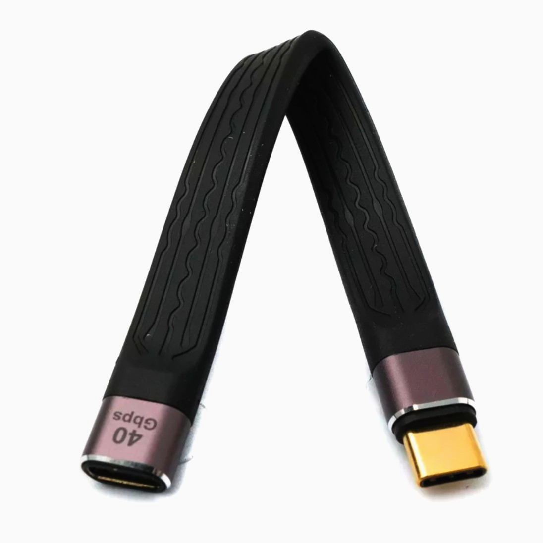 Кабель USB-C 4.0 13 см для аудио-видео, зарядка 240W, передача 40Gb/s, угловой дизайн