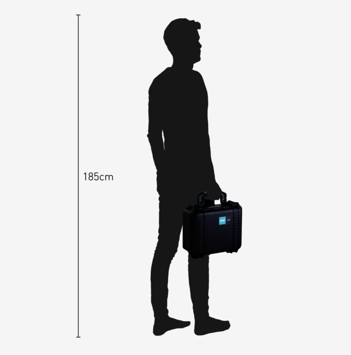 HPRC 2500 CUBBLB - Ударостійкий кейс для зберігання 449.8x322.9x174.9 мм, чорний і бірюзовий