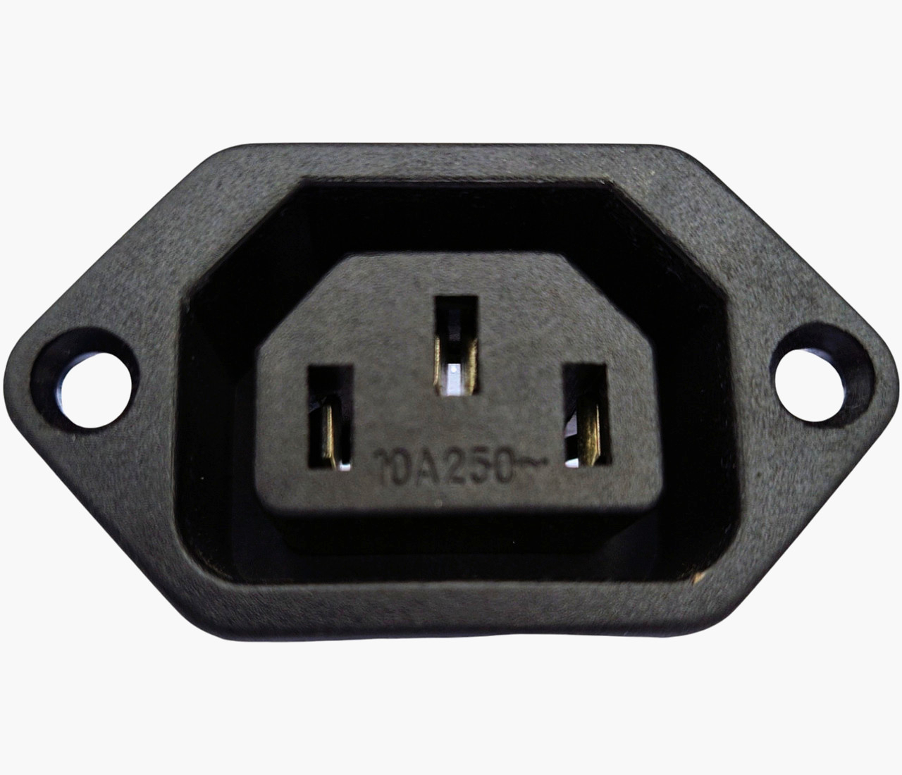 Панельный разъем питания IEC320 I-Taki 220В 10A с 3 контактами и винтовым креплением