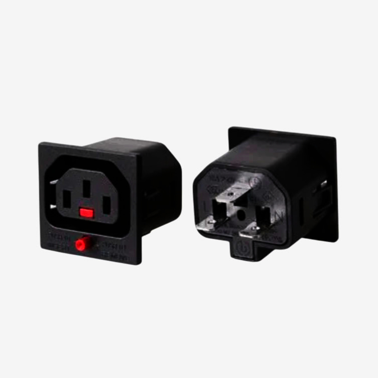 Разъем C13 IEC Lock 3-контактный SCOLMORE, черный, панельный, с фиксацией, 1 м, для надежного подключения