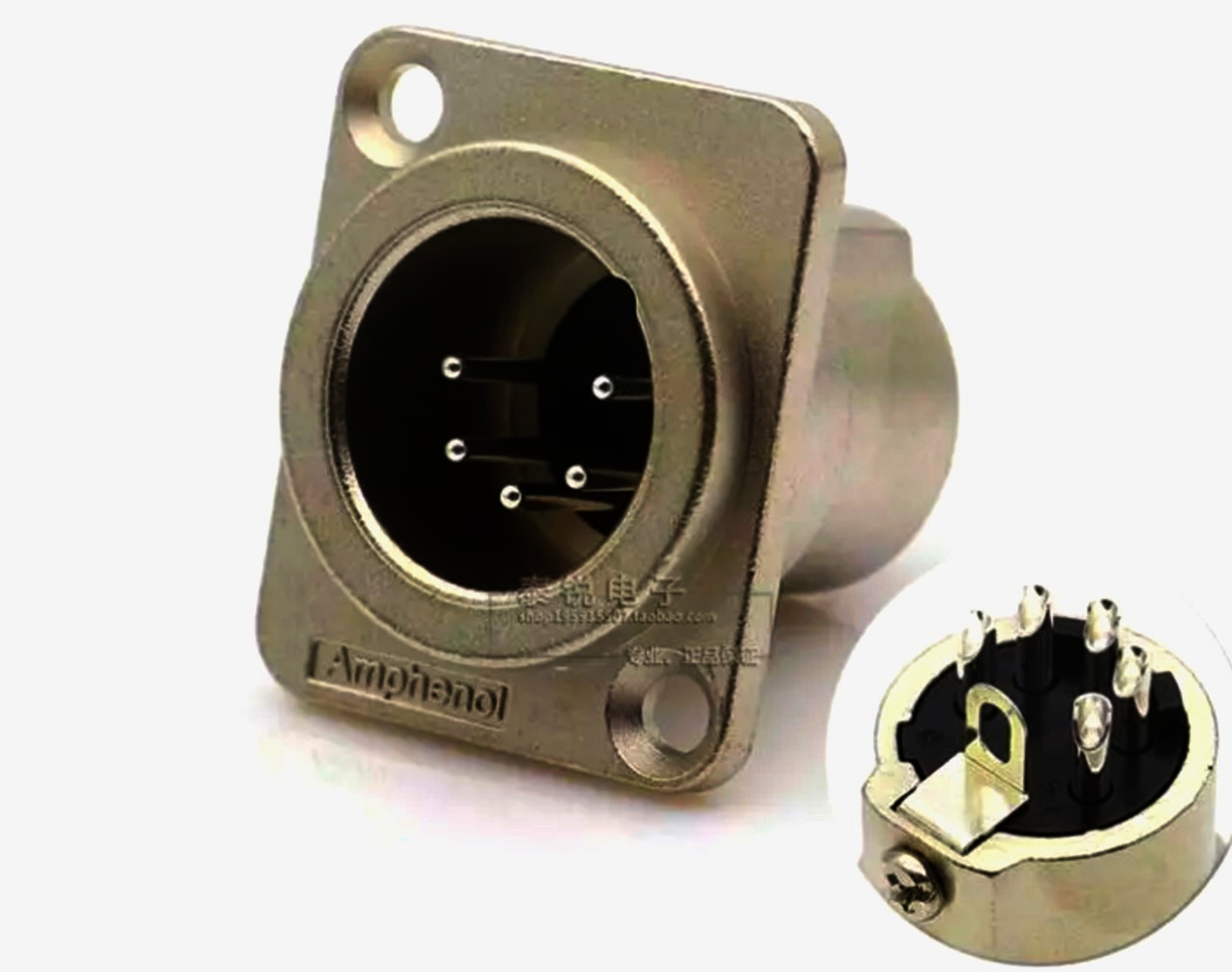 Amphenol D-типа роз'єм 5-контактний AC5MDZ металевий для аудіо і відео, 31 г