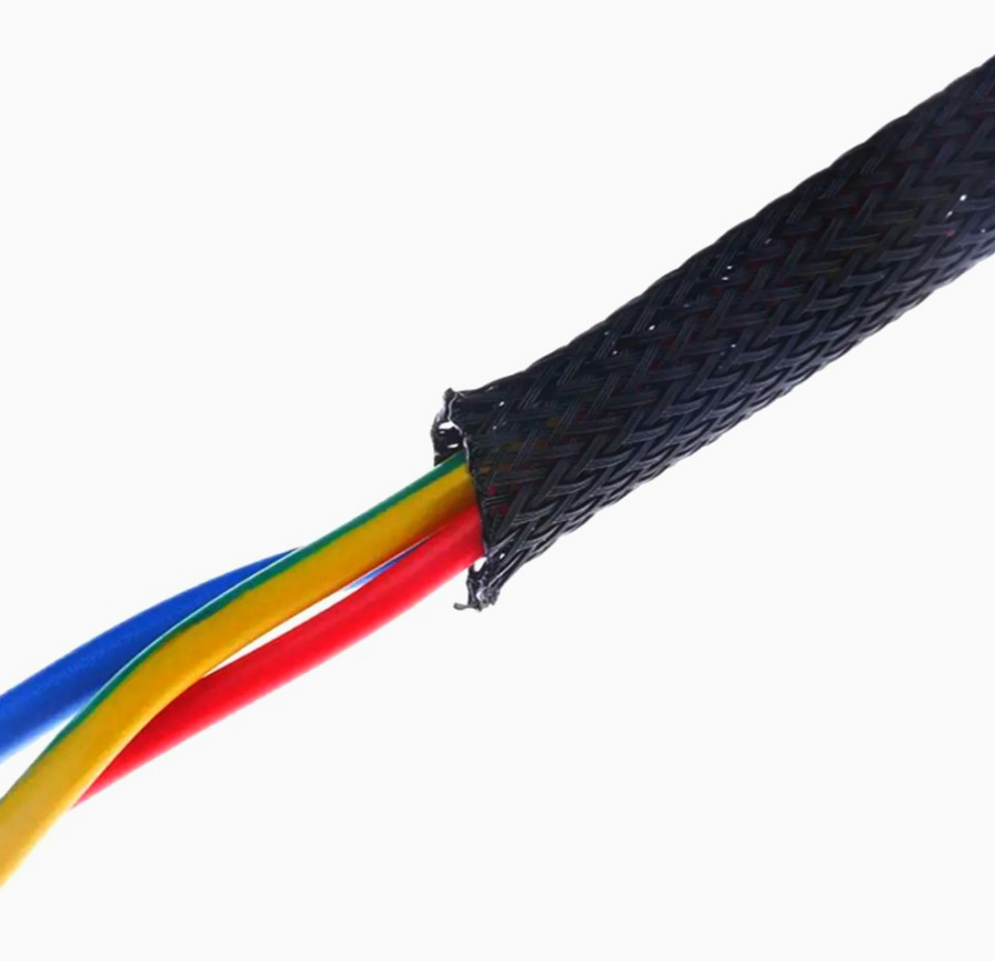 Кабельна оплетка TECHFLEX PET 1 м, чорна, 0.63 см, растяжимость 3.2-10.9 мм для захисту проводів