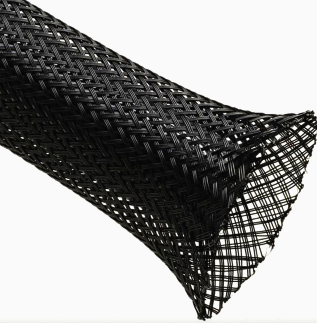 Кабельна оплетка TECHFLEX PET 1 м, чорна, 0.63 см, растяжимость 3.2-10.9 мм для захисту проводів