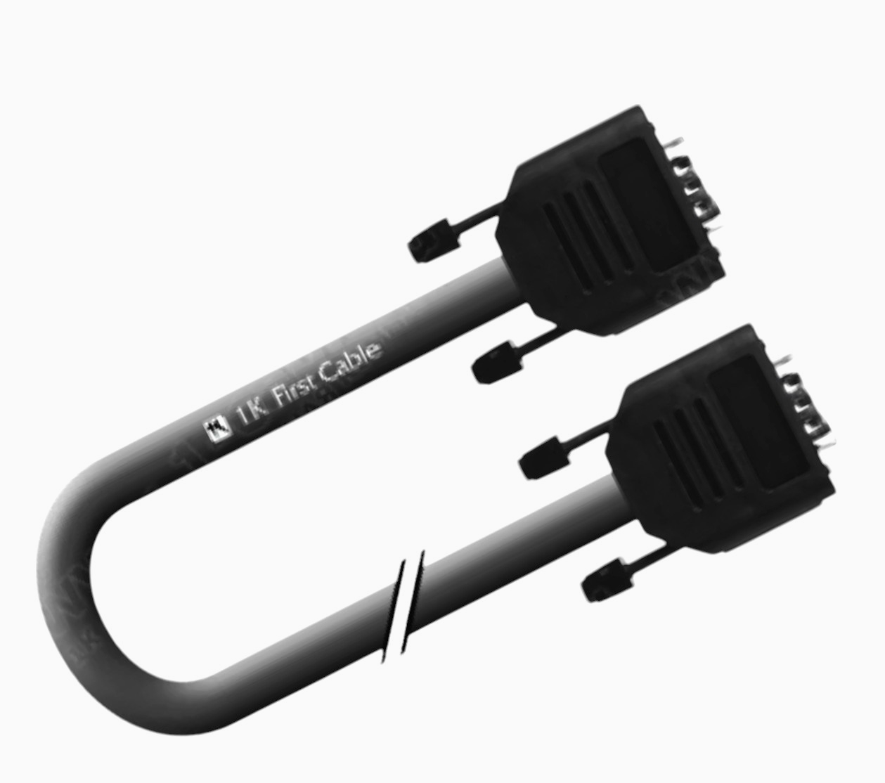 Кабель VGA 1м D-Sub 15-pin сірий для RGBHV, відео, оригінал, Basic