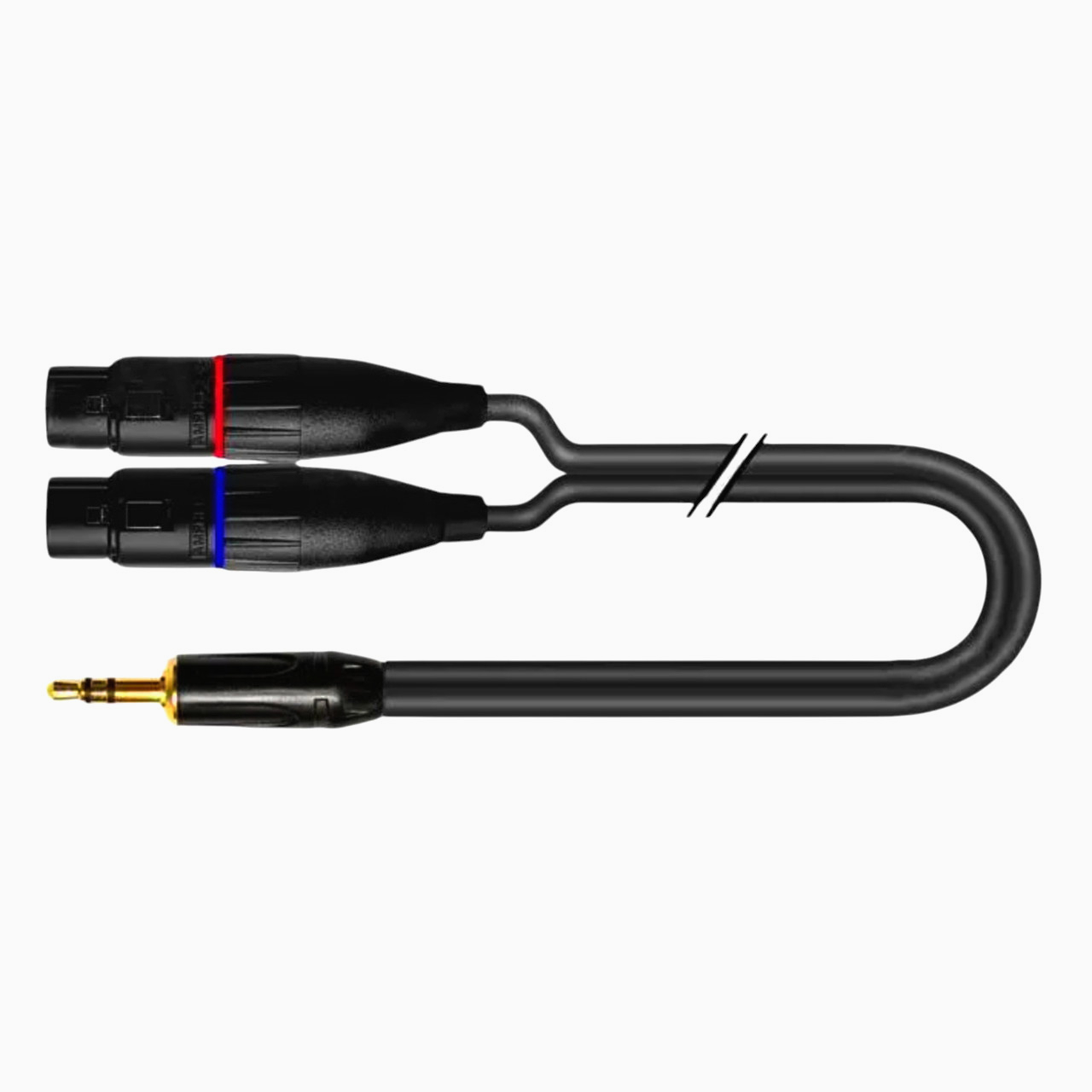 Аудиокабель Interlink Jack 3.5 stereo - 2x XLR3, 0.5 м, медная витая жила для профессионалов