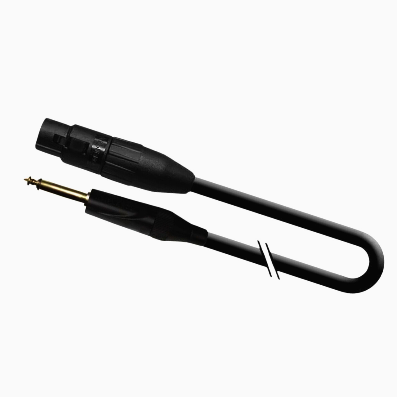 Аудіокабель Jack 6.3 mono - XLR3 гніздо, 0.5 м, чорний матовий метал, оригінал для мікрофонів та інструментів