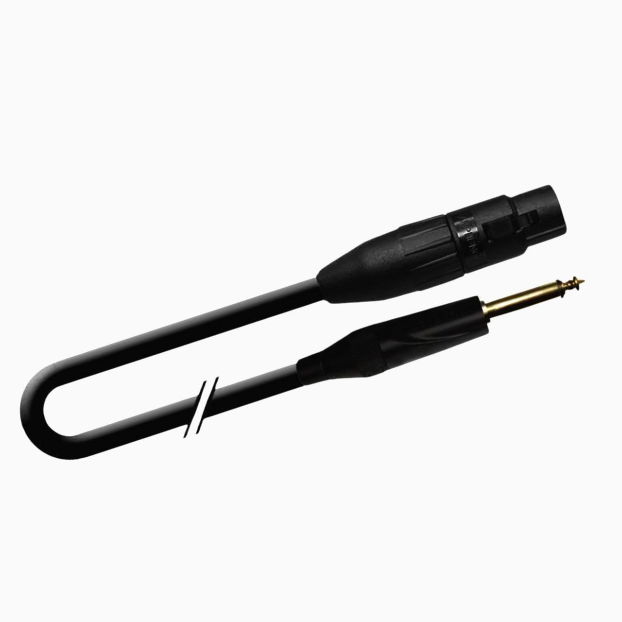 Кабель Interlink 50 см, Jack 6.3 мм моно - XLR3, мідна жила, чорний колір