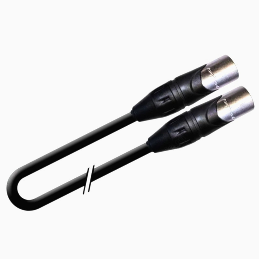 Балансный аудиокабель Basic XLR3-XLR3 0.5 м, медная жила, металлический корпус, для студийного использования