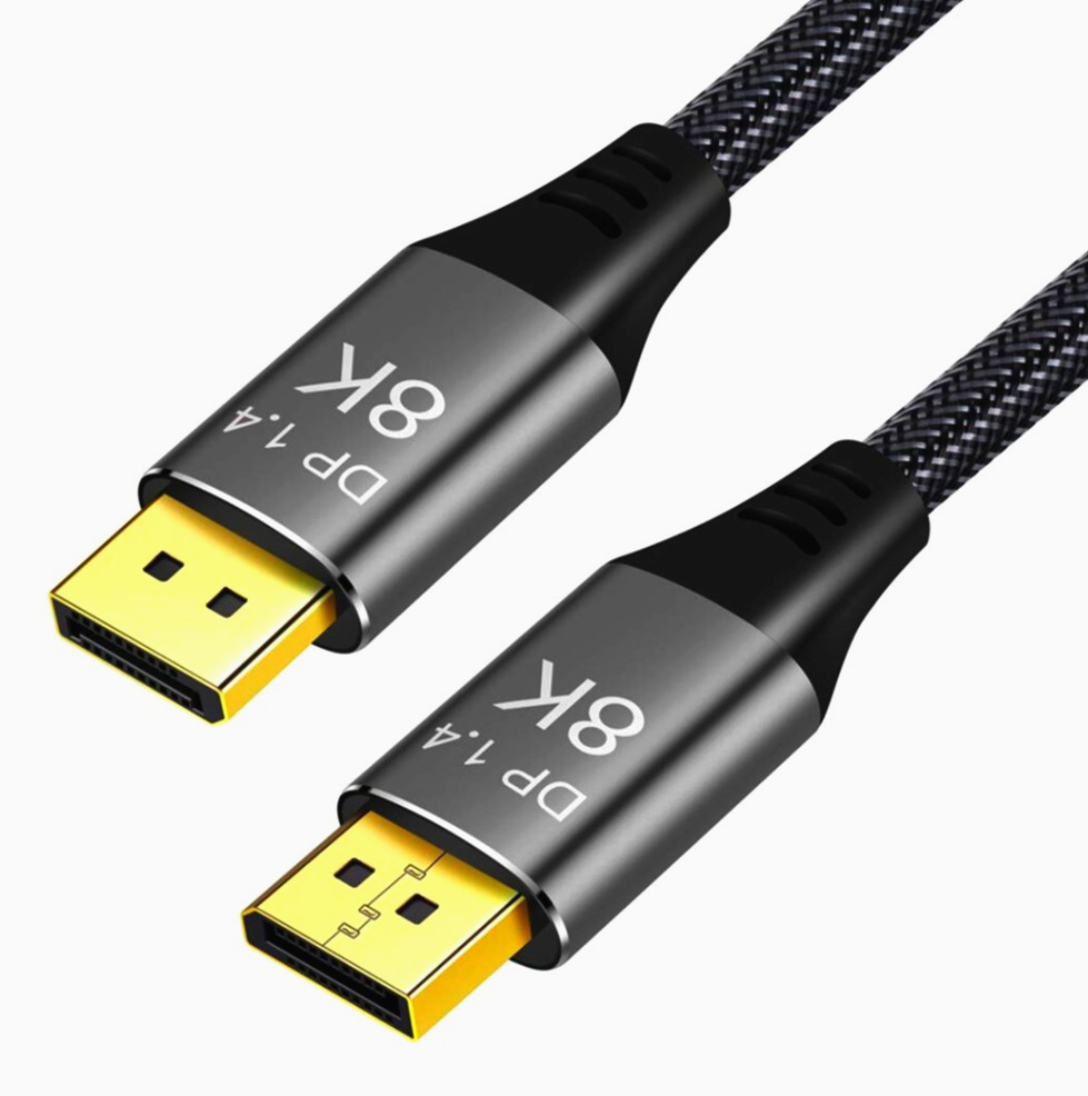 Кабель DisplayPort 1.4, 6 мм, 3 м, 32.4 Гбит/с, медный, Ultra HD 8K, 3D - для видео и звука