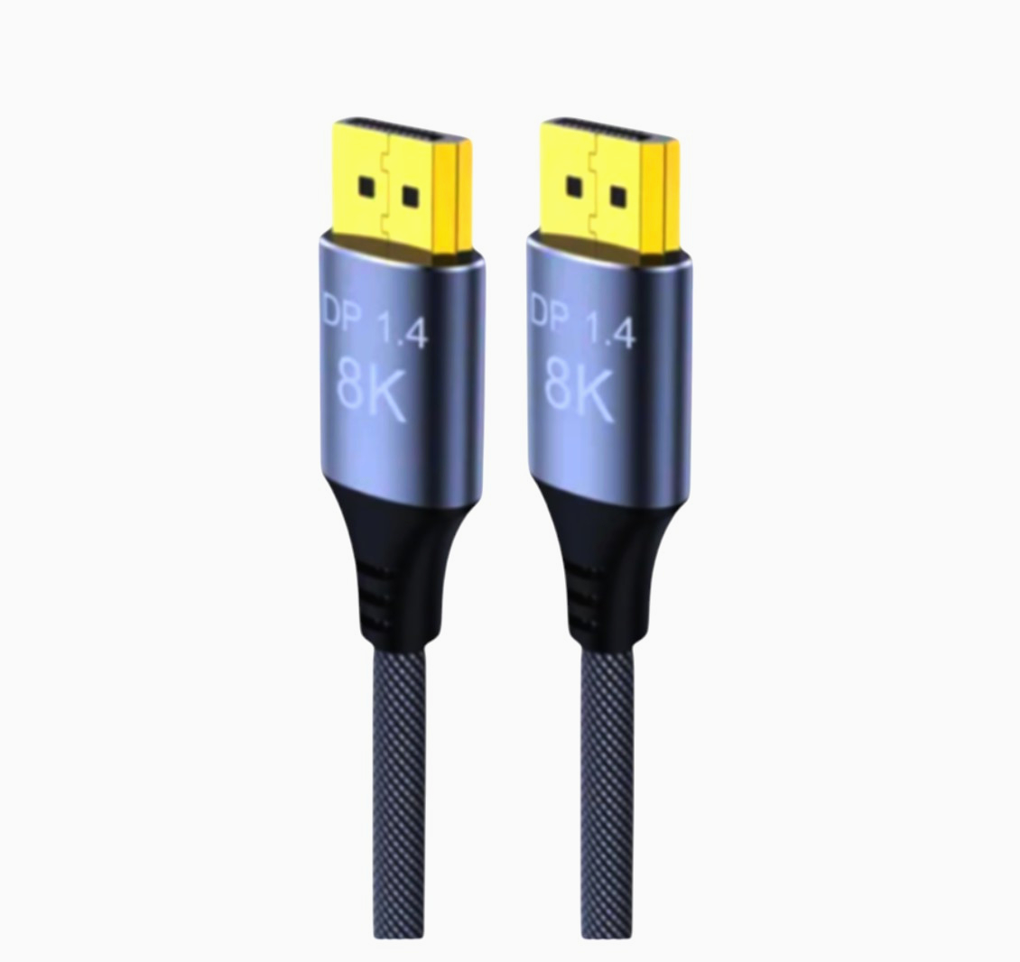 Цифровой кабель DisplayPort 1.4, 1 м, 32.4 Гбит/с, 8K, штекер-штекер, гибкий, для ТВ и мониторов