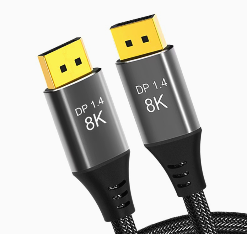 Цифровой кабель DisplayPort 1.4, 1 м, 32.4 Гбит/с, 8K, штекер-штекер, гибкий, для ТВ и мониторов