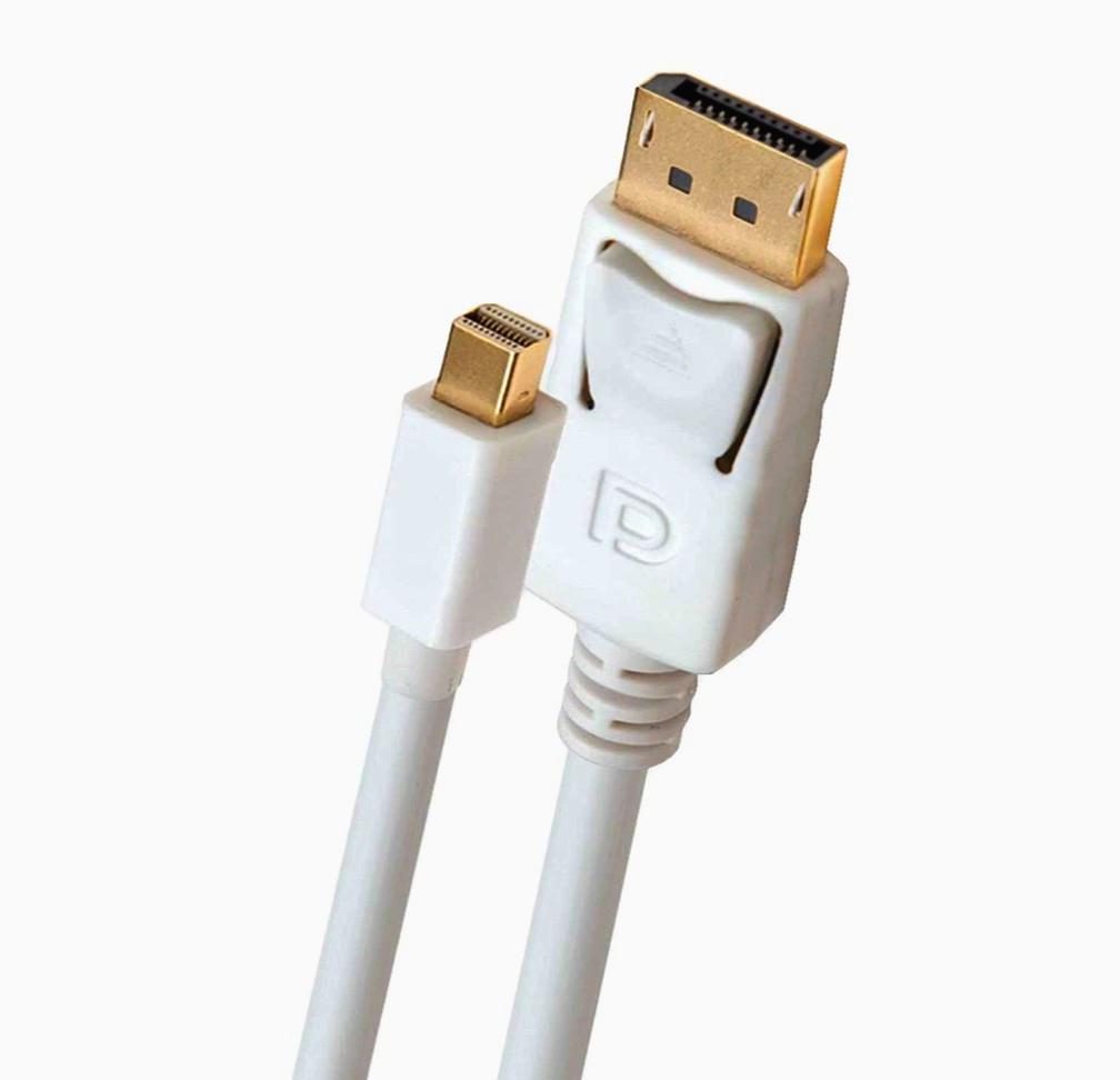 Кабель I-Taki Mini DisplayPort 1.1, 2м, 20 контактів, білий для MacBook та екранів