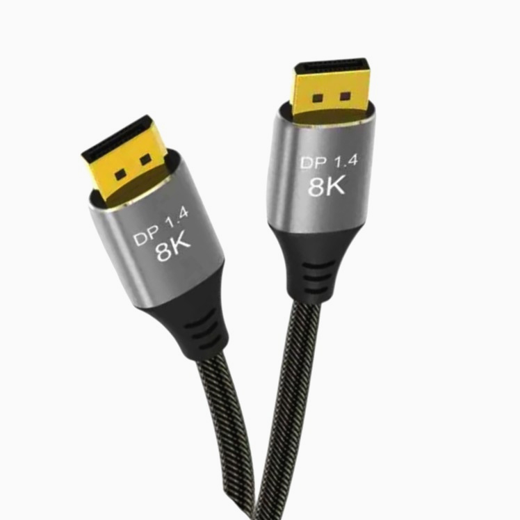 DP 1.4 кабель 1м 144 Гц 8K 32.4 Гбіт/с Plug-to-Plug, преміум якість для телевізорів і моніторів